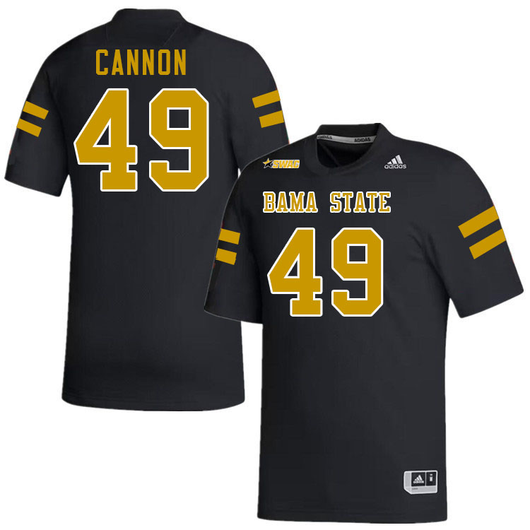Alabama State Hornets #49 Baylor Cannon College Football Jerseys Stitched Sale-Black